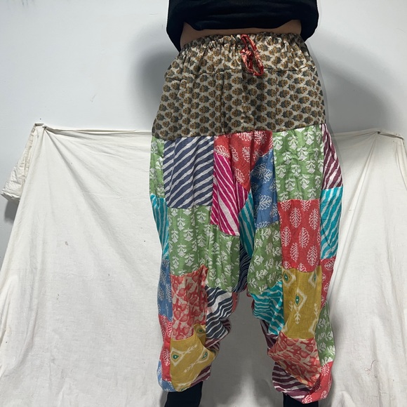 Unisex handmade boho hippie aladdin alibaba harem yoga pants one size women men - Picture 5 of 7